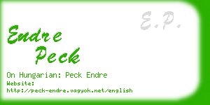 endre peck business card